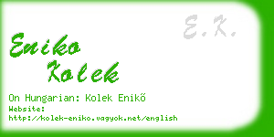 eniko kolek business card