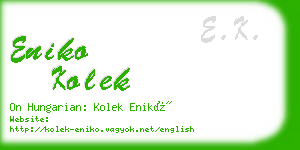 eniko kolek business card